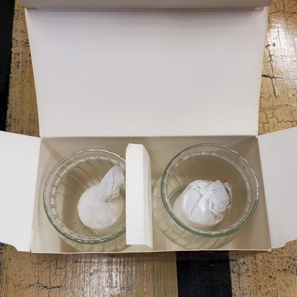 🕯 🕯 NEW Indiana Glass Set of 2 candle votive holders w/ votive candles